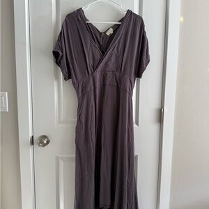 Field Day Charcoal Midi Dress